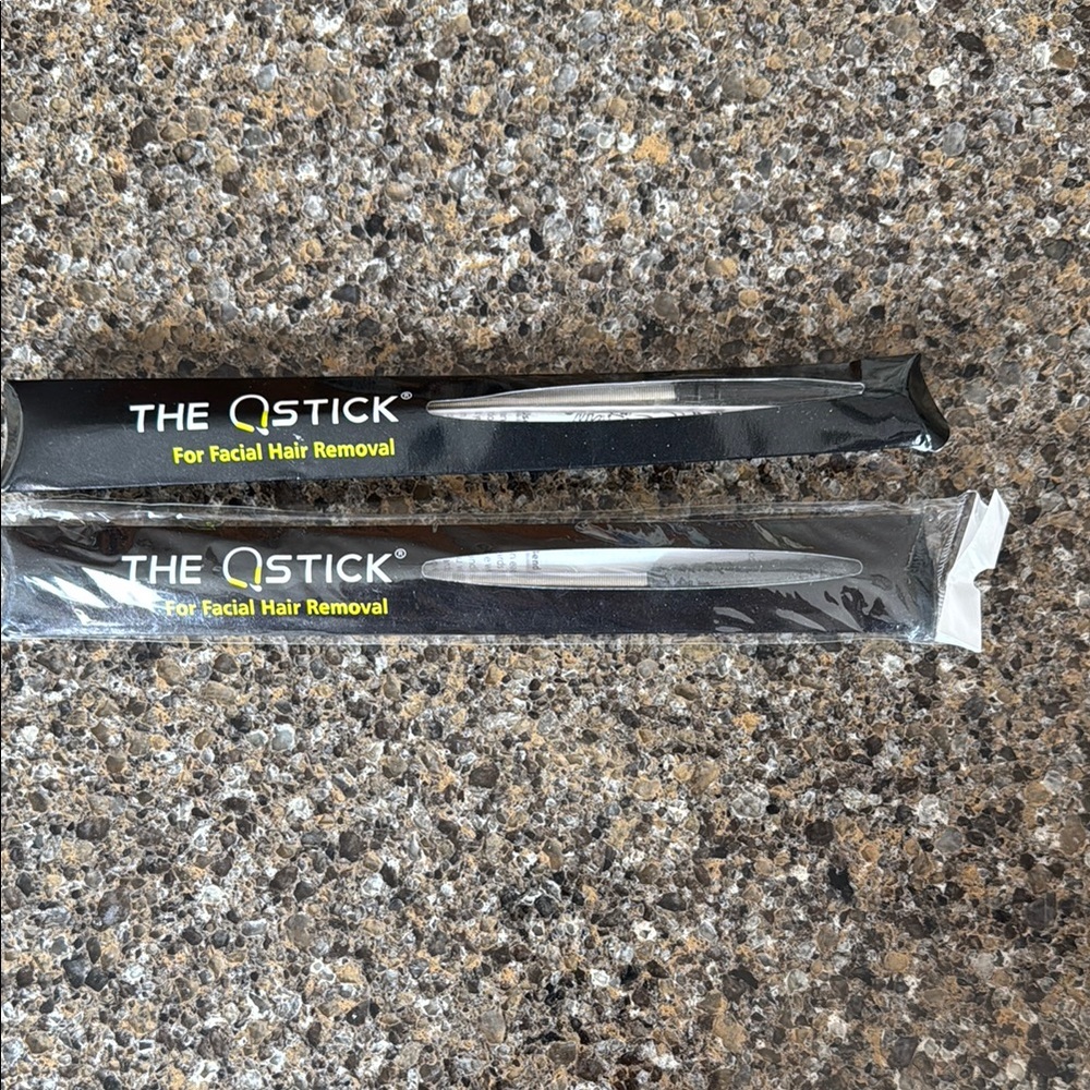 NEW Qstick Facial Hair Remover in Black and Silver - 2 in a bundle